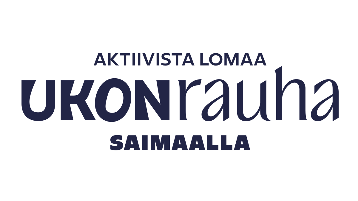 Aktiivista lomnaa, Ukonrauha Saimaalla -logo.